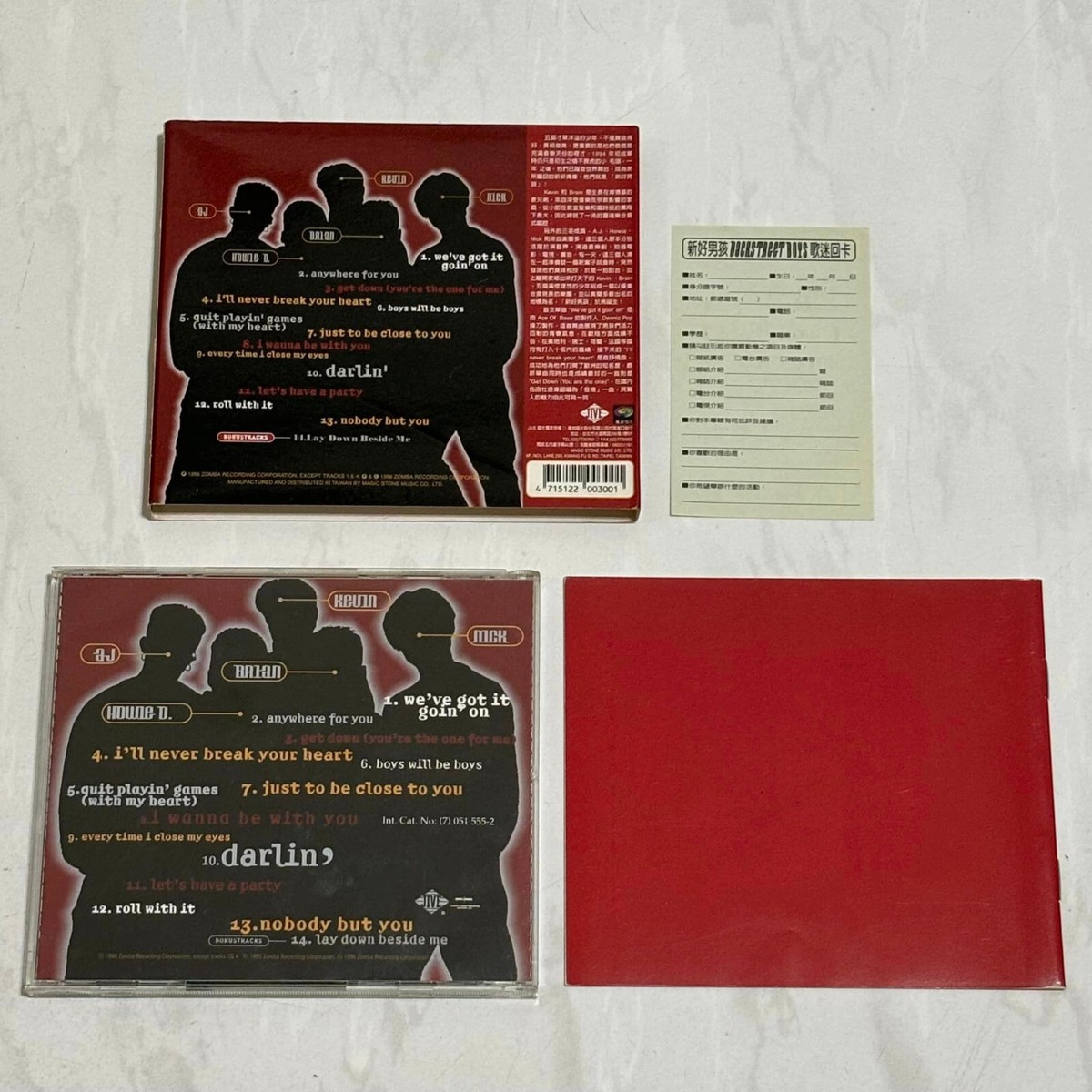 Backstreet Boys 1996~2000 Taiwan Box CD Album x 4 + Promo Booklet
