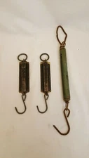  JOHN CHATILLON & SONS, BRASS FISH SCALE MANLEY 2012 VINTAGE HANGING SCALE LOT 