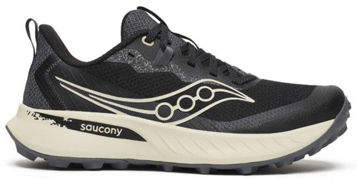 NEW SAUCONY men\'s peregrine 15 trail shoe in black/shadow noir/ombre Saucony Men main image 4