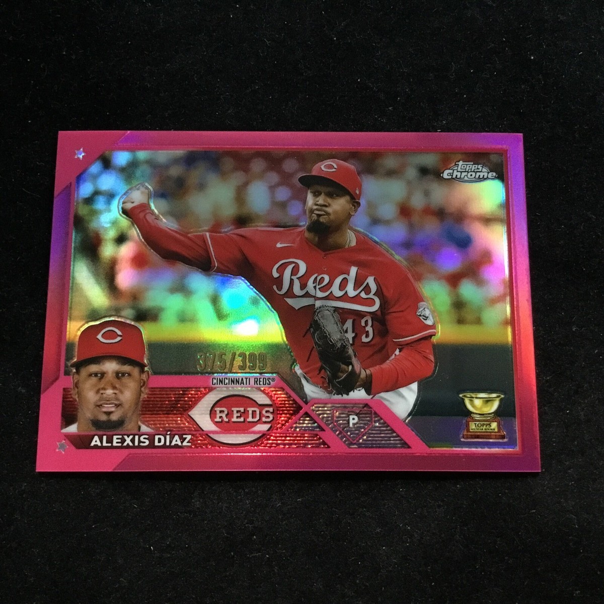 2023 Topps Chrome Magenta Refractor #179 Alexis Díaz #375/399