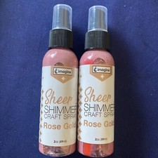 Imagine Sheer Shimmer Craft Spray Lot of 2. 2oz-Rose Gold