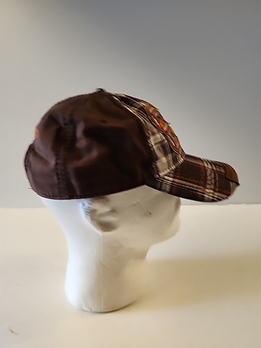 Hooters ‘83 Restaurant Distressed Brown Plaid Baseball Cap Hat SnapBack Adj - Picture 8 of 12