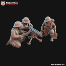 Squadra mitragliatrice esercito britannico, Wargames storico soldato britannico WW2 miniatura