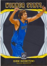 Dirk Nowitzki 2020-21 Optic Basketball Winner Stays Insert Chrome Card #8 Mavs
