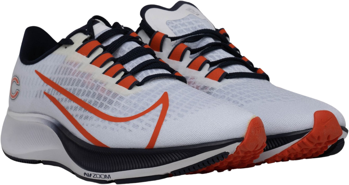 unisex nike white chicago bears zoom pegasus 37 running shoe