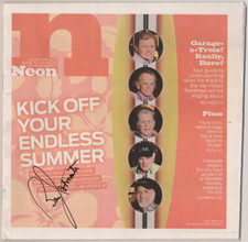 Bruce Johnston Beach Boys Autographed Signed Neon Newspaper AMCo COA 25673