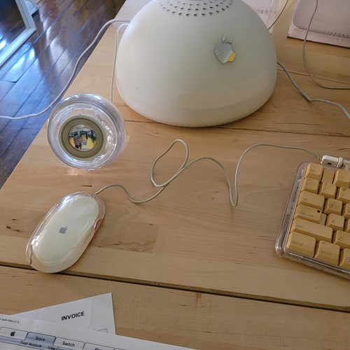 Apple iMac 17" G4 800 MHZ 256 MB 80 GB HD DVD-RW Keyboard Mouse Speakers - Works - Picture 5 of 15