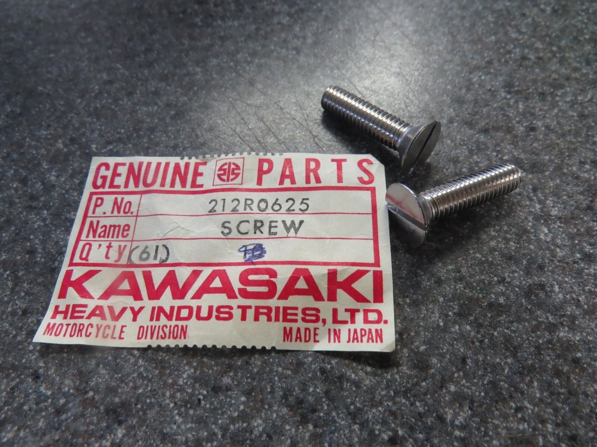 NOS Kawasaki 6x25mm Pan Head Slot Screw 212R0625 QTY2 | eBay