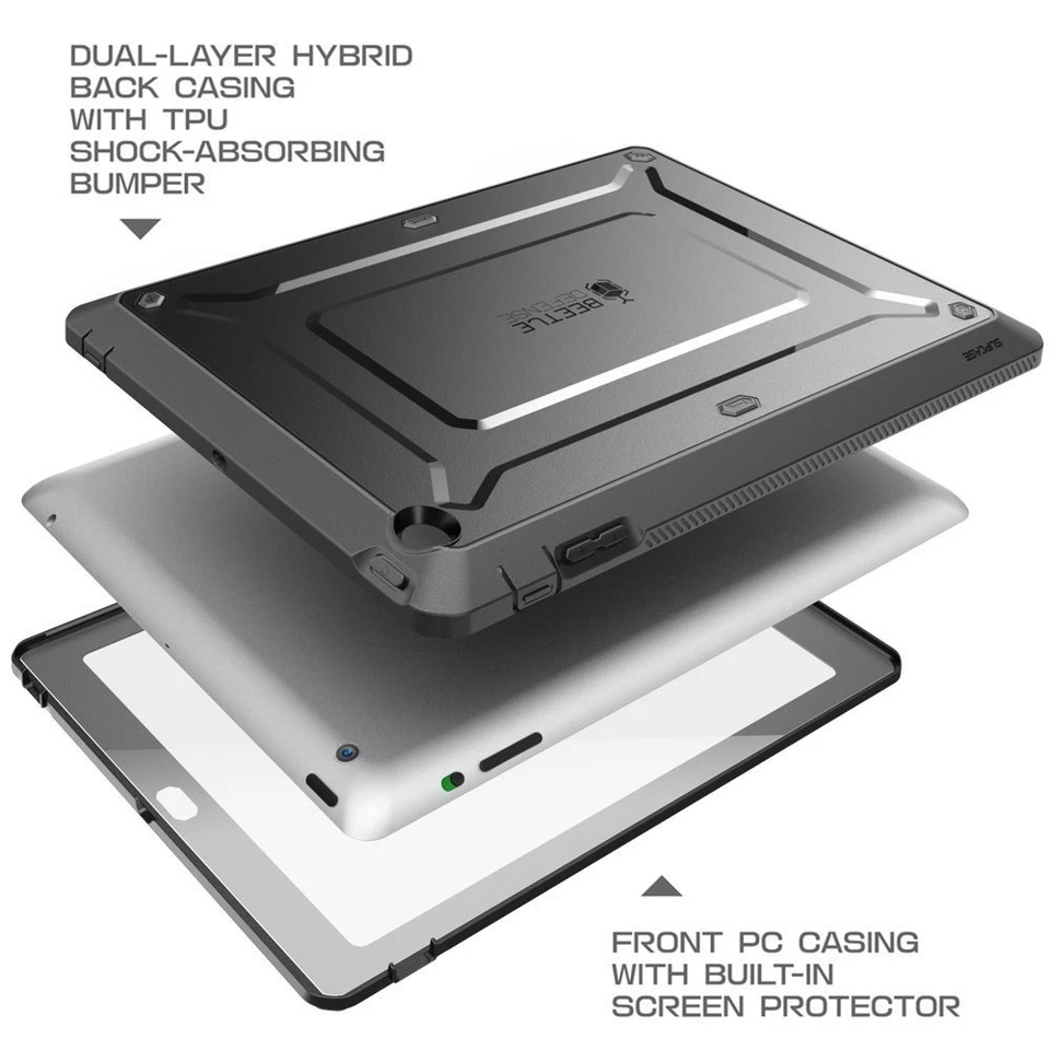 For iPad 4 3 2 (4th 3rd 2nd Gen), Genuine SUPCASE Heavy Duty Case with Screen - Image 3 of 4