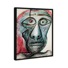 Pablo Picasso Genius Painting Selfportrait Facing Death Framed Oil Canvas Print