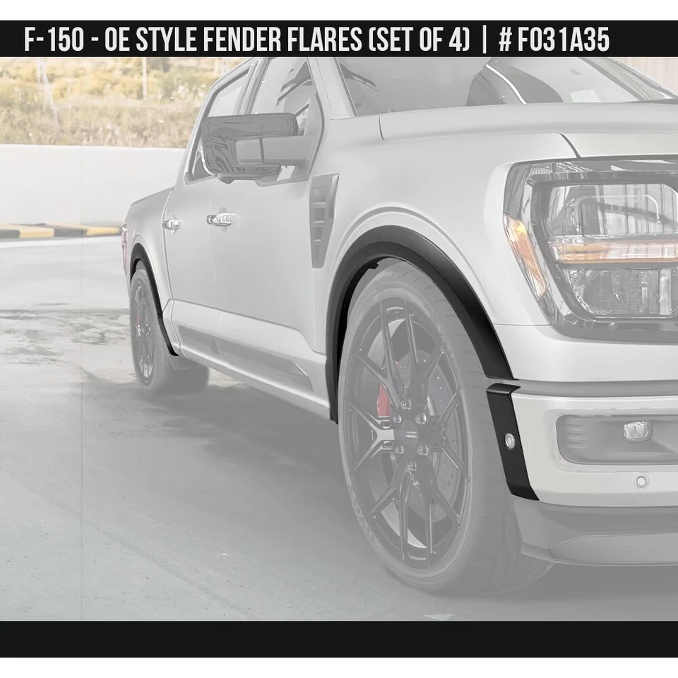 Fits 24-25 Ford F150 Air Design OE Style Fender Flares Kit Satin Black FO31A35 - Image 3 of 4