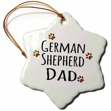 3dRose German Shepherd Dog Dad - Alsatian - Doggie by breed - brown muddy paw pr