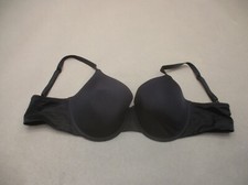 38C Vanity Fair Womens Black Lined Underwire Back Closure Adjustable Demi Bra 3L