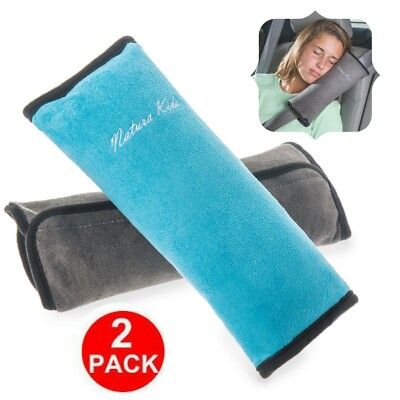 Car Seat Belt Pillow For Kids Car Seat Travel Head Cushion Washable Pack of 2