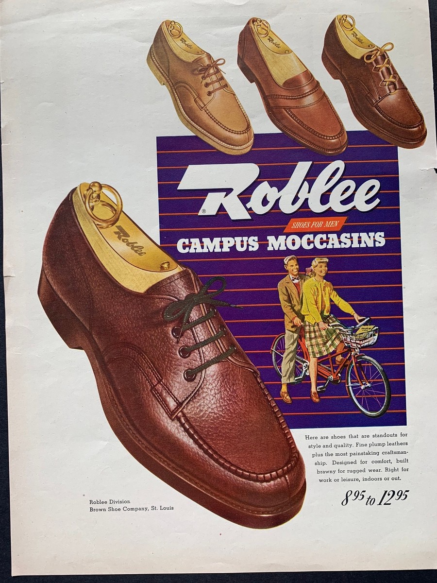 Vintage 1940s Roblee Men's Shoes Ad