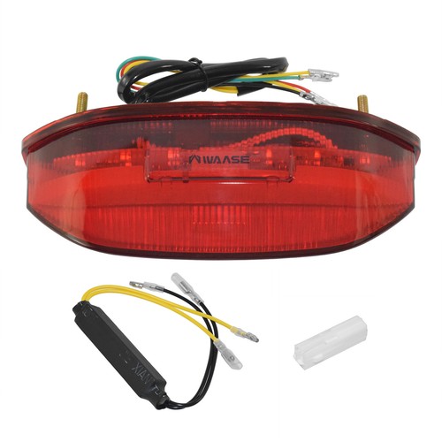 E-Mark Red LED Integrated Blinker Brake Taillight For HONDA CBR600RR 2013-2024 - Picture 5 of 12