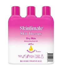Skintimate Skin Therapy Moisturizing Shaving Gel for Women,Dry Skin 9.5 oz., 3PK