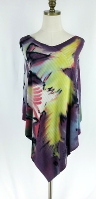 Adore Womens Size S Multi Color Poncho Cape
