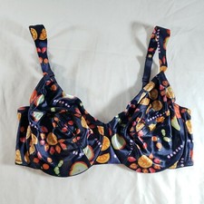Victoria's Secret Second Skin Satin Unlined Full Coverage Bra 38B Blue Fruit