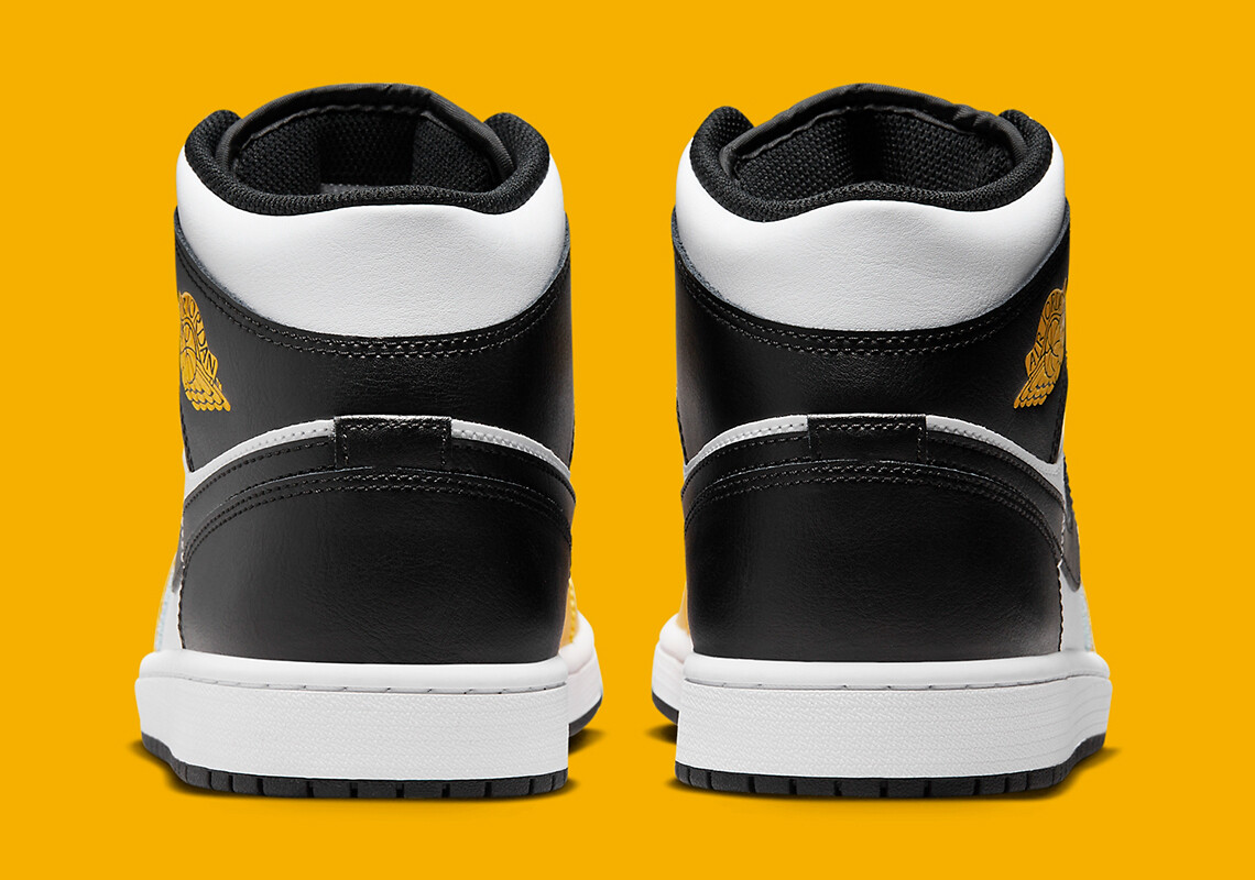 Nike Air Jordan 1 Retro Mid Taxi Yellow Ochre White Black DQ8426