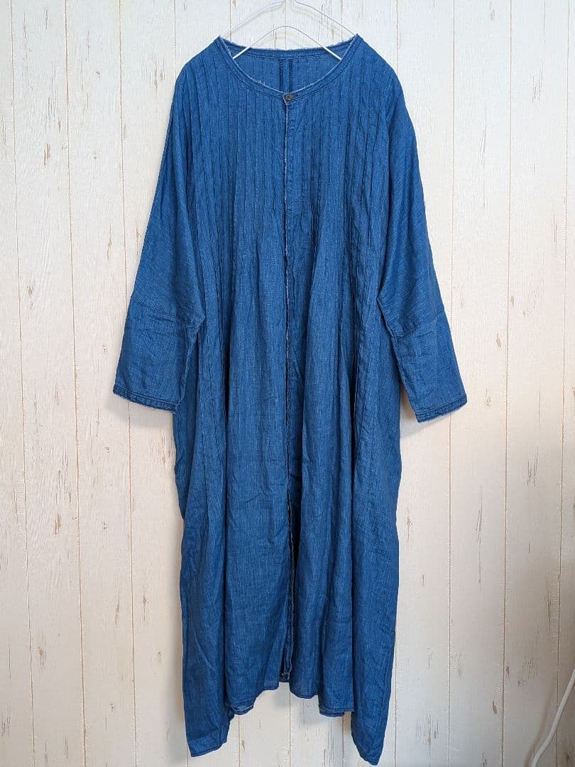 Vestido Oki Pintuck de lino cruz francesa Capital