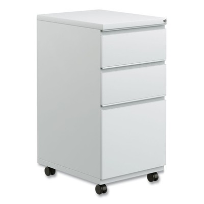 Alera Three-Drawer Pedestal File 14.96w x 19.29d x 27.75h Light Gray ALEPBBBFLG