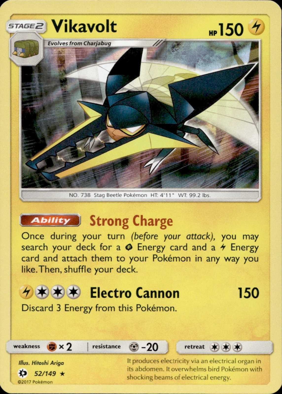 Vikavolt Holo Rare SM Base Set 52/149 LP