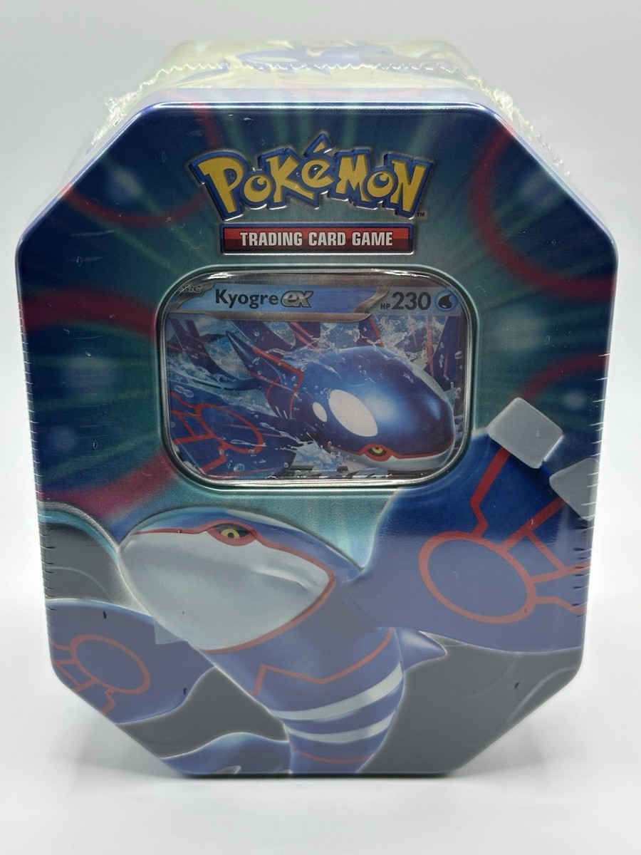 pokémon trading card game azure legends tin kyogre ex 2025 Pokémon TCG: Azure Legends Tin featuri Kyogre EX New Sealed