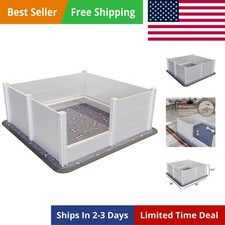 EZ Whelping Box for Large Breeds - 48"x48"x19.5", Washable Pee Pads Included