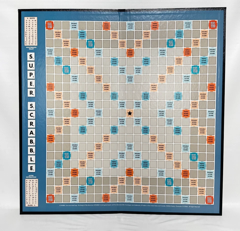 Super Scrabble Board Game 200 Tiles Winning Moves 2004 Complete - Image 2 of 4