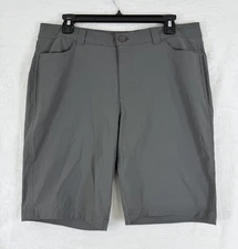Eddie Bauer Shorts 14 Womens Gray Bermuda 10” Nylon Stretch Quick Dry