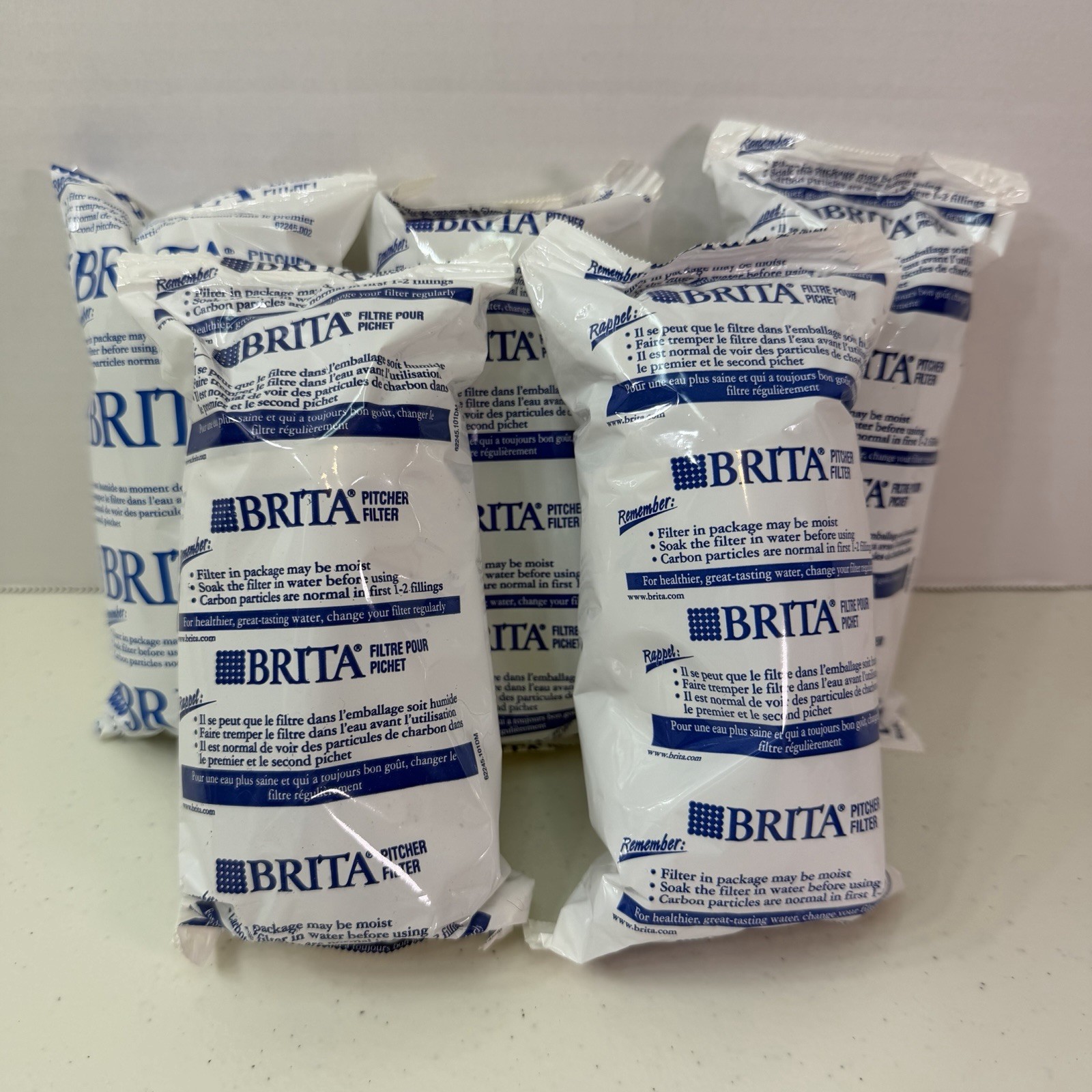 Lot Of 5 Brita Pitcher Filter Refillable Refill Packs BPA-Fr