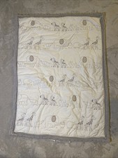 Cloud Island Baby Blanket Two by Two Animal Parade Comforter Reversible Stripe