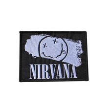 Nirvana Smiley Paint Embroidered Iron On Patch - OFFICIAL  Rock Music Band 30-L