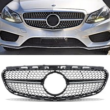 FRONTSTOSSSTANGENGRILL DIAMANT-DESIGN, SCHWARZ, F&Uuml;R MERCEDES E-KLASSE W212 14-16