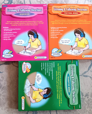Lakeshore Listening and Following Directions- 3 Activity Packs