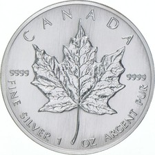 1989 Canada 5 Dollars Silver Maple Leaf 1 Oz Silver BU *1006