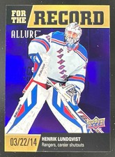 2019-20 Upper Deck Allure For The Record Purple #FR-6 Henrik Lundqvist /10
