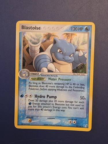 Pokémon TCG Blastoise 014/100 EX Crystal Guardians Deck Exclusives Holo Rare