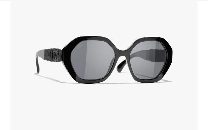 CHANEL Classic Black Sunglasses with Signature CC Logo
