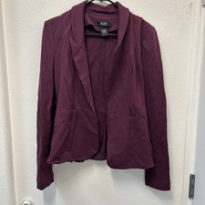 Women  s Body by Victoria Maroon Single Button Blazer Size 6