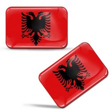 Albania Flag 3D Silicone Gel Sticker – EU Made | F 66