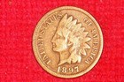 1897, Rare Old Antique, Indian Head Penny, *(Collector Coin )*, *(129 Years Old) — photo 5