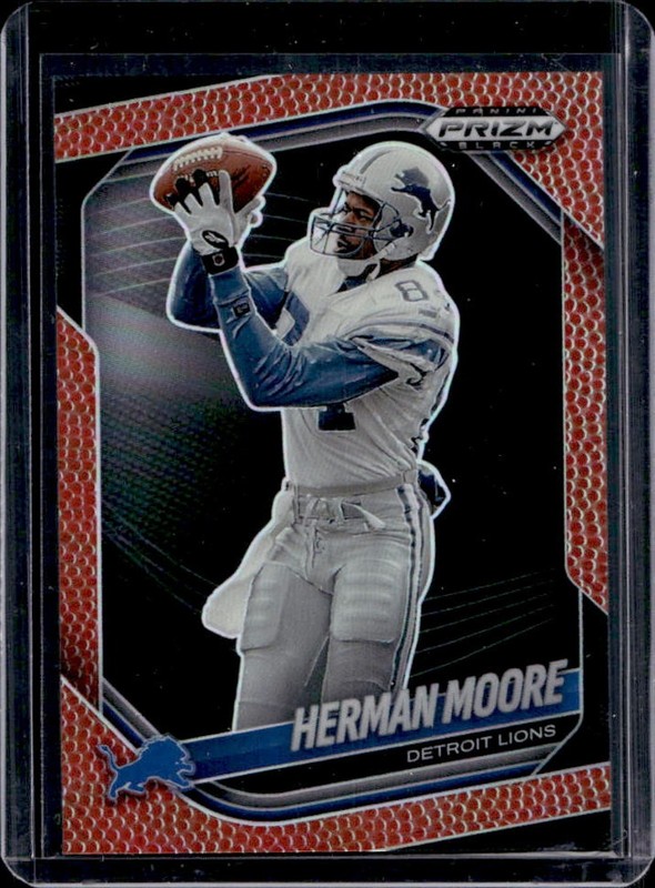 2025 Panini Prizm Black Herman Moore Football #/225 Lions