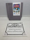 Monopoly Nintendo Nes 1991 Tested Authentic Vintage Mint Condition Manual