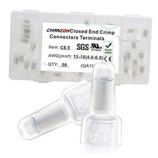 Pure Copper Closed End Crimp Connector CE5 for 12-10 AWG Gauge 3. 12-10AWG