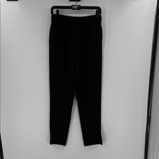 Theory Women's Slit Pull On Admiral Crepe Pants - Black - 00