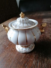 Meissen Porzellan Zuckerdose Bonboniere Gold Prunk Deckeldose