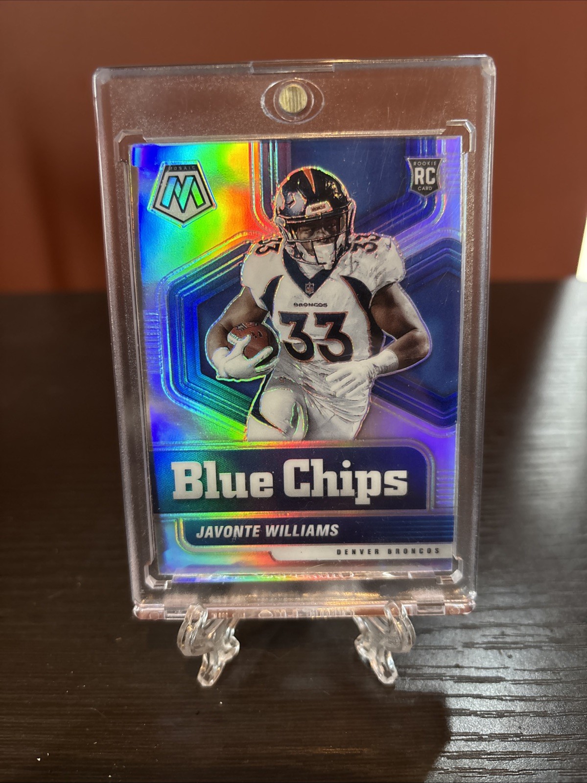 2021 panini mosaic Javonte Williams Rookie Blue chips Silver Prizm. Broncos Rc