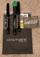 Dri Mark Dual Test Counterfeit Money Detector Pen, UV 1 Light 3 Pen